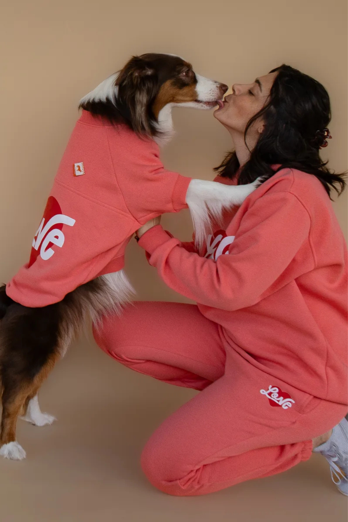 Asky&Erd AskyxHuman Love Sweatshirt Coral Rose