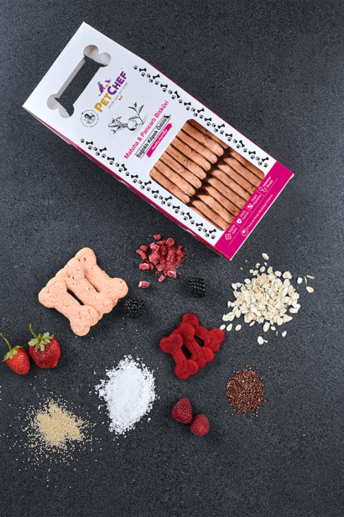 PetChef Matcha&Pancarlı Köpek Bisküvisi