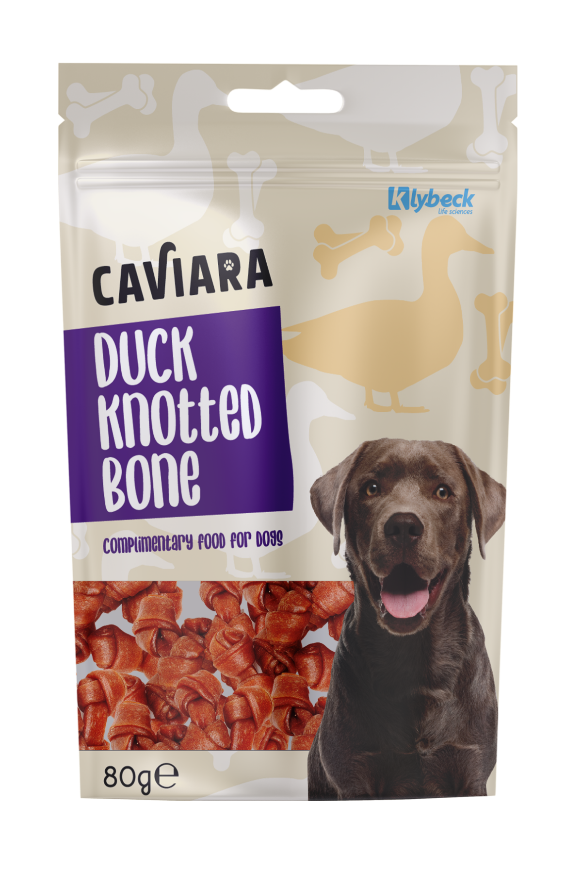 Caviara Ördek Etli Düğümlü Çiğneme Kemiği 80 gr Köpek Ödül Maması