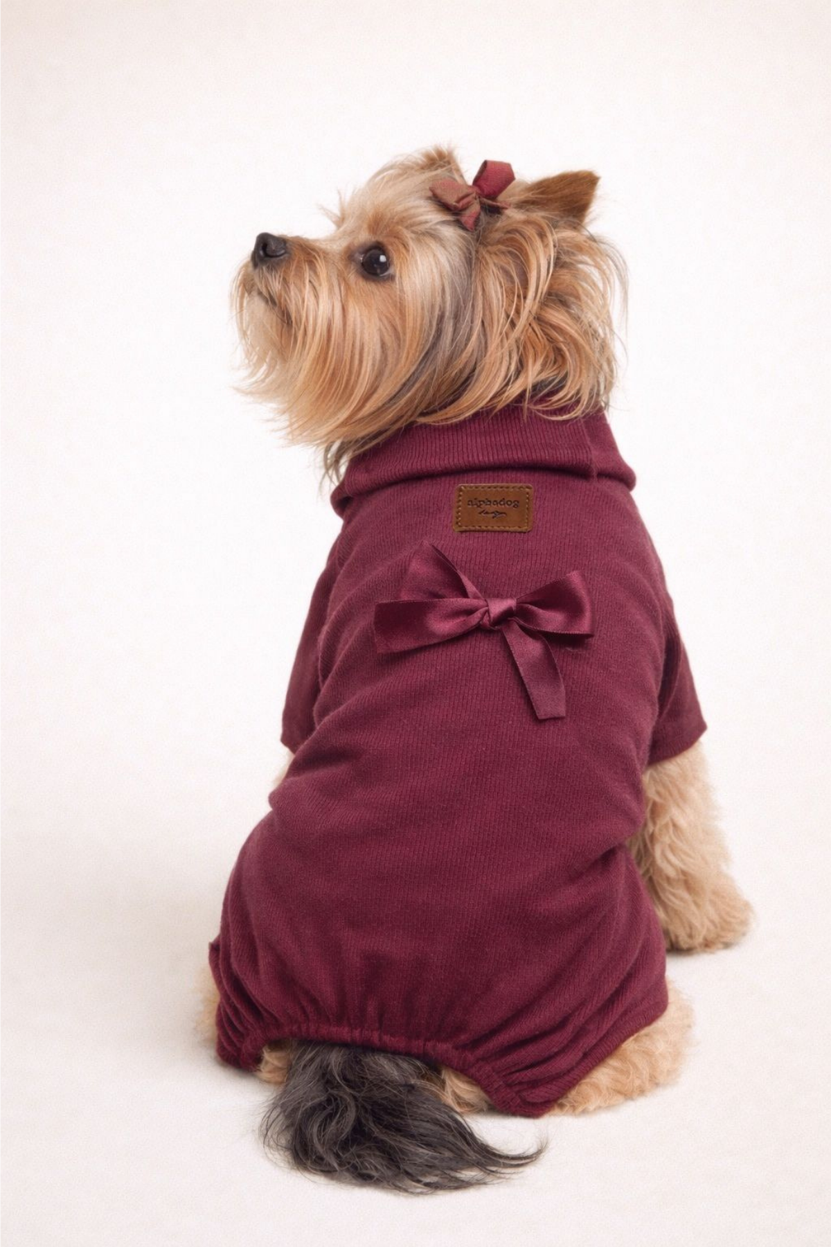 Alphadog Fiyonklu Köpek Tulum Bordo