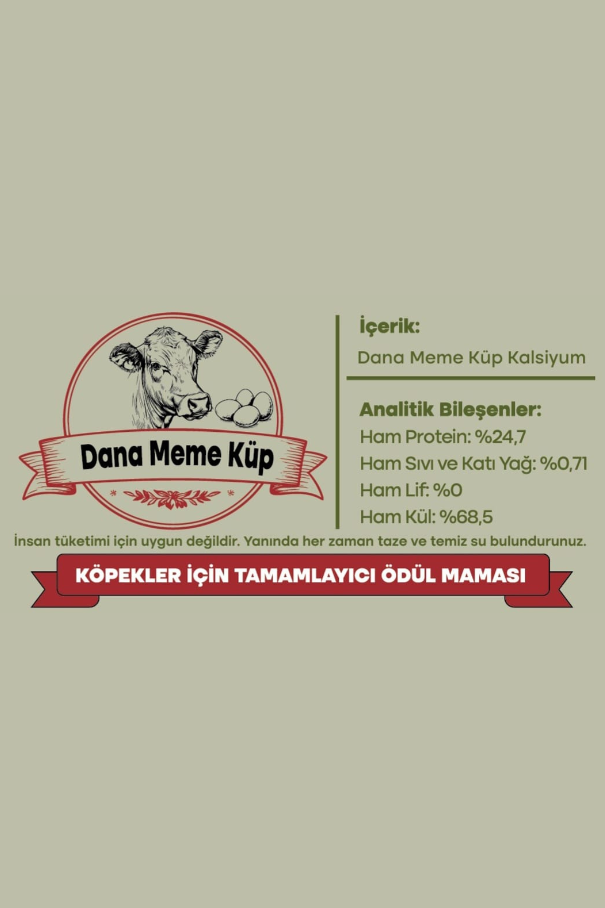 Hooffal Köpek  Ödül Maması Dana Meme Küp Kalsiyum