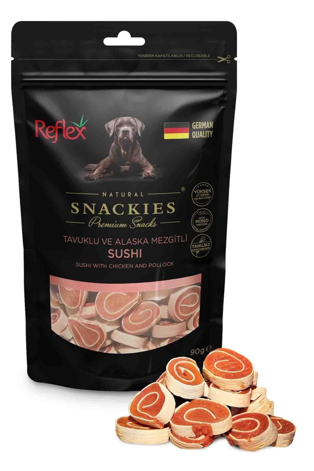 Reflex Snackies Tavuk ve Alaska Mezgitli Sushi Köpek Ödülü 90 Gr
