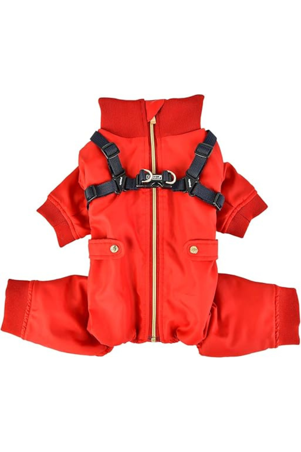 Puppia Garnet Polar Tulum Göğüs Tasmalı Kışlık Köpek Tulumu Kırmızı