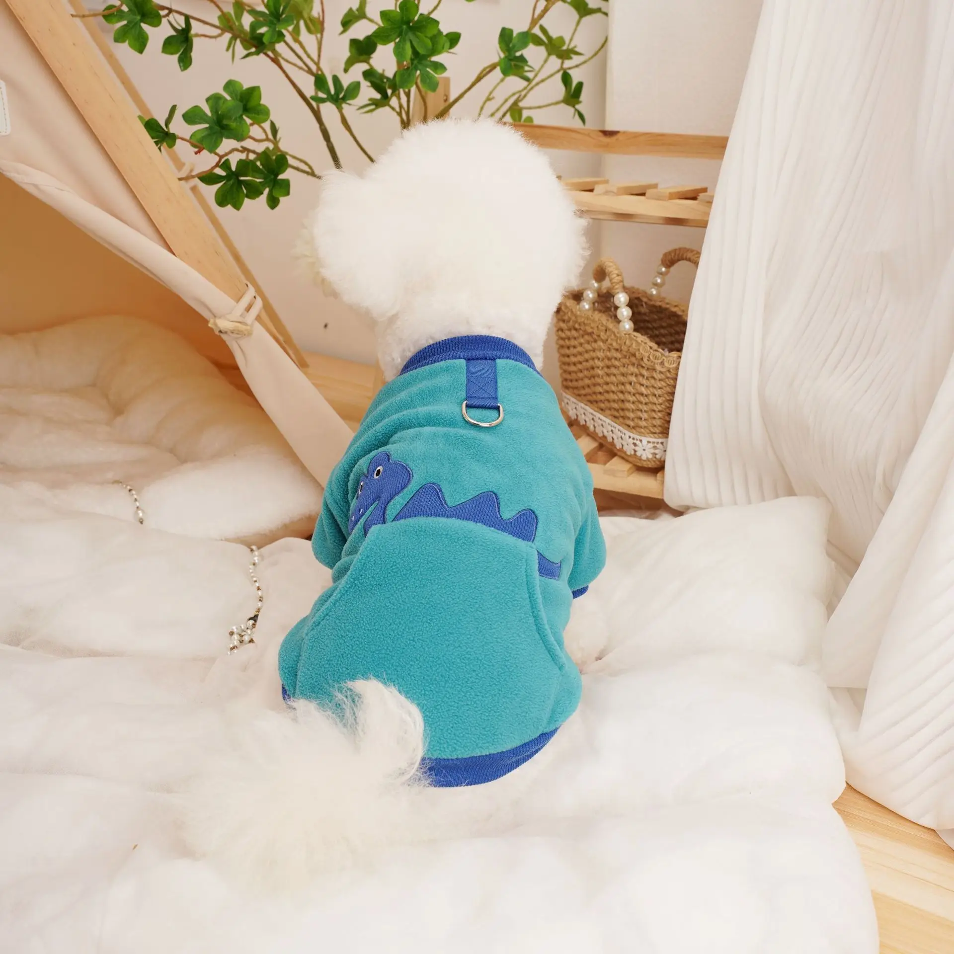 DolcePets Dinazor Köpek Sweatshirt Mavi