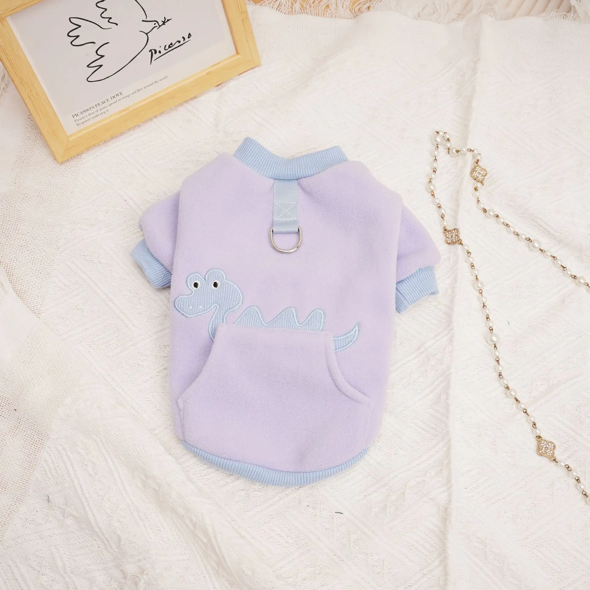 DolcePets Dinazor Köpek Sweatshirt Mor