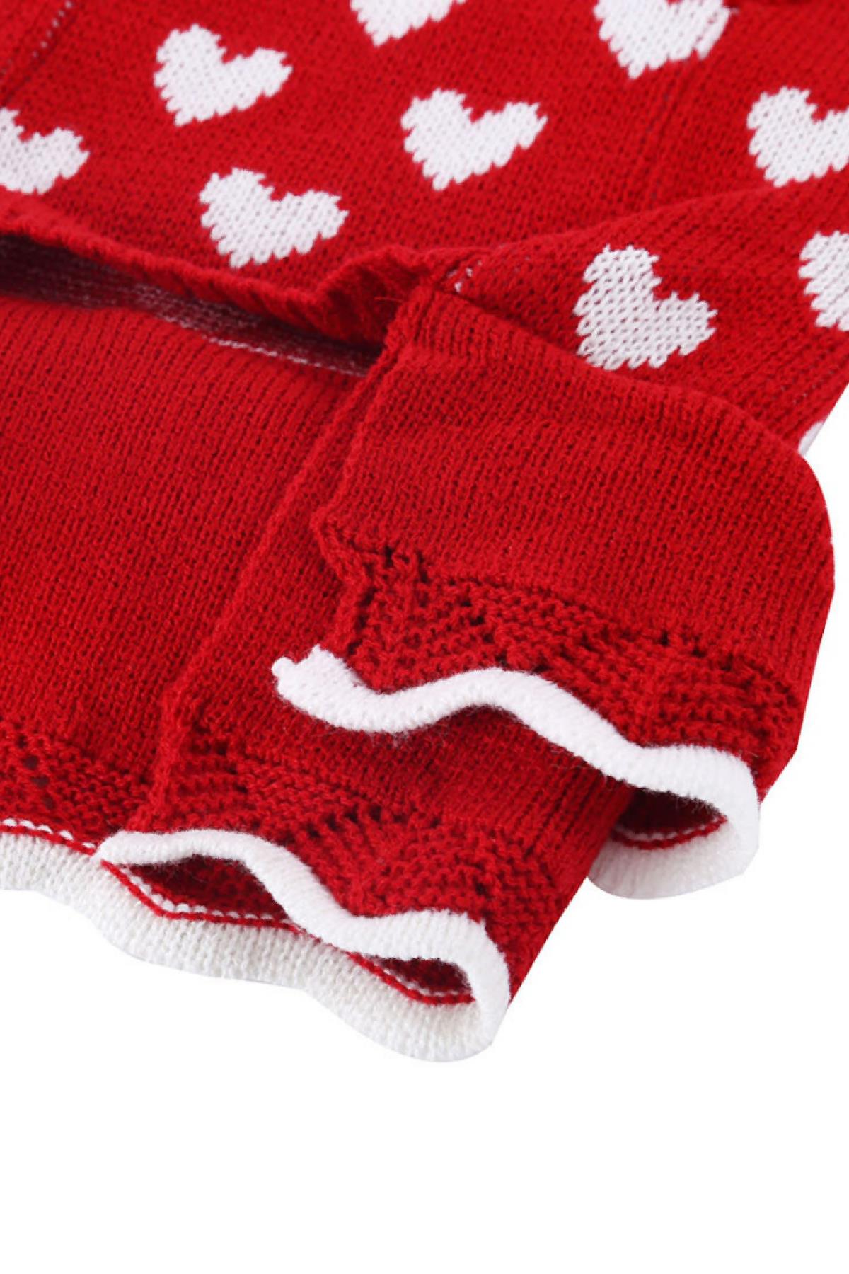 DolcePets Heart Dress - Kalp Elbise - Kırmızı