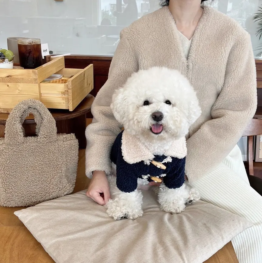 DolcePets Köpek Düğmeli Ceket Lacivert