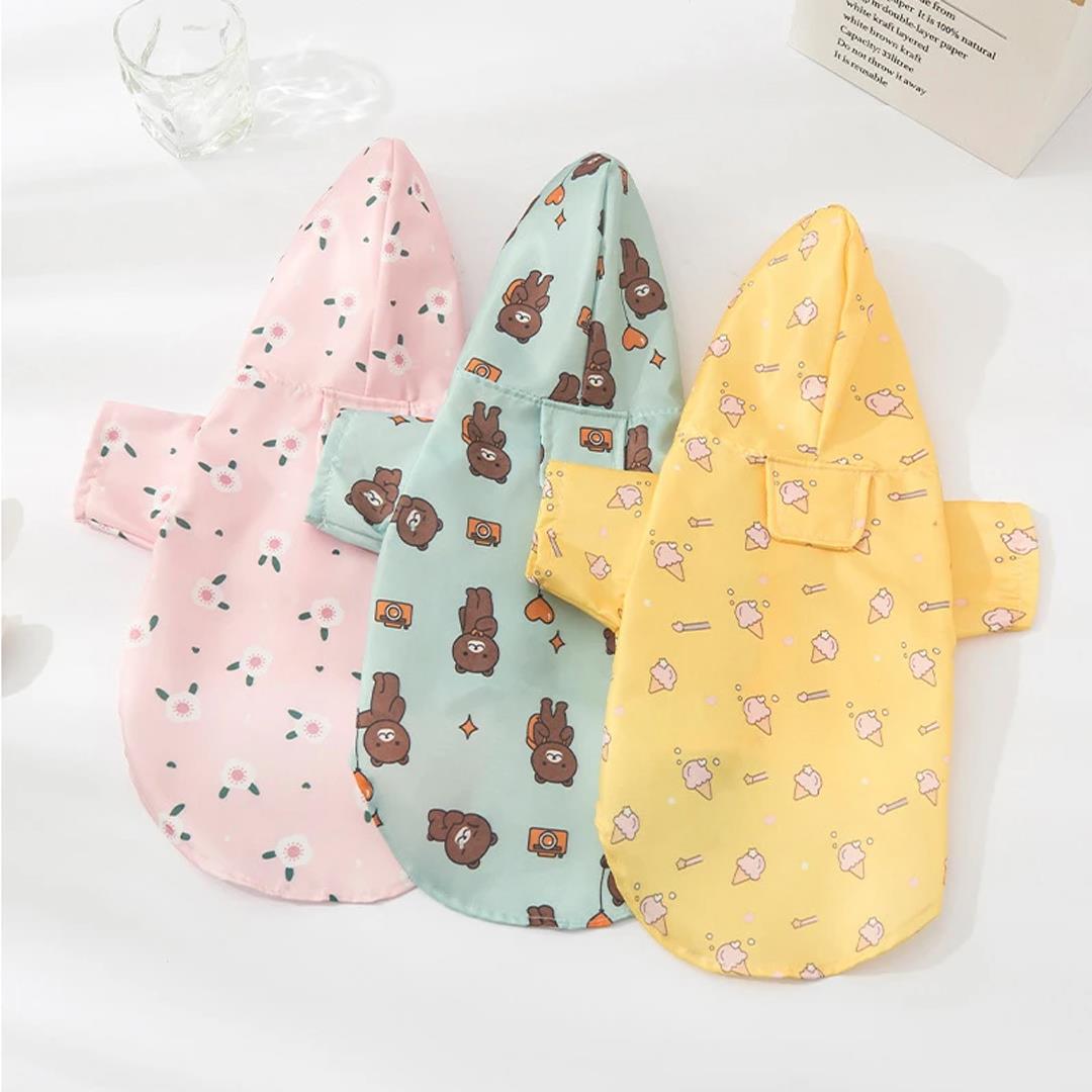 DolcePets Köpek Flower Köpek Yağmurluğu
