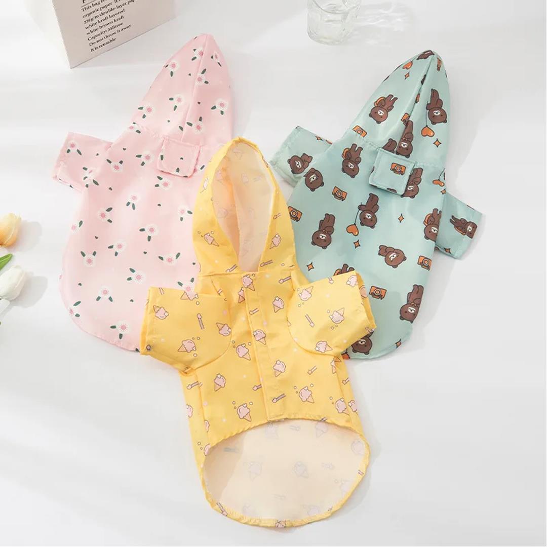 DolcePets Köpek Flower Köpek Yağmurluğu