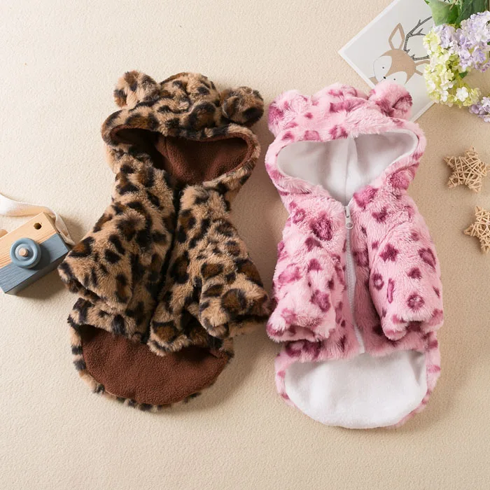 DolcePets Köpek Leopar Ceket Pembe