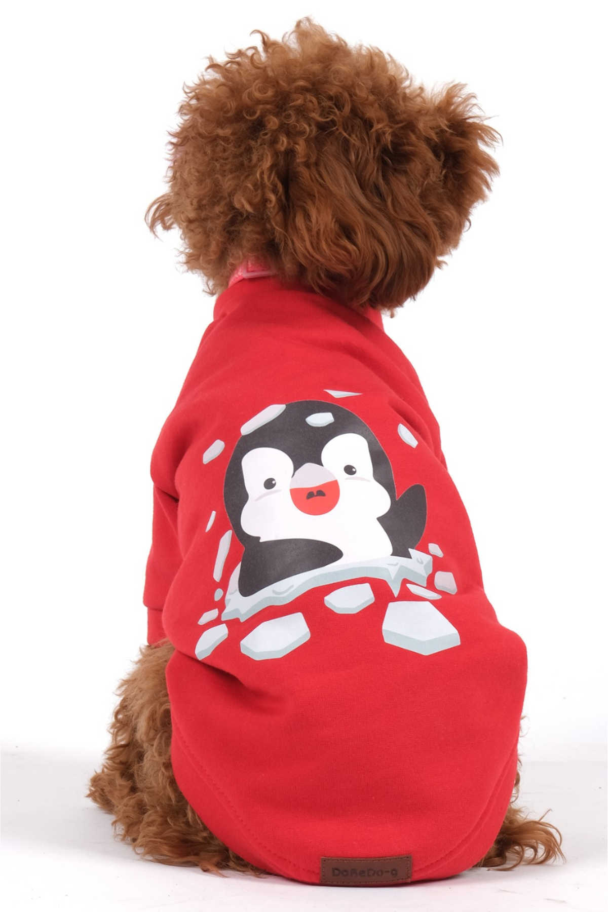 Doredog Kırmızı Penguen Baskılı Sweatshirt