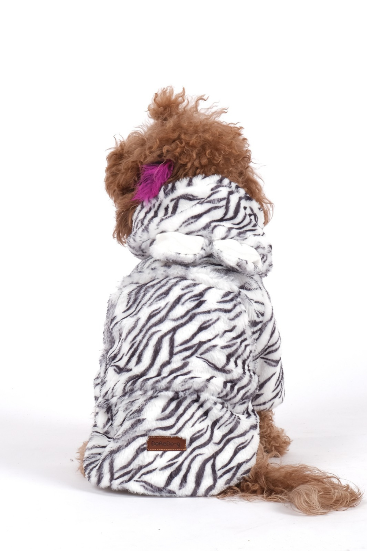Doredog Zebra Desen Peluş Mont