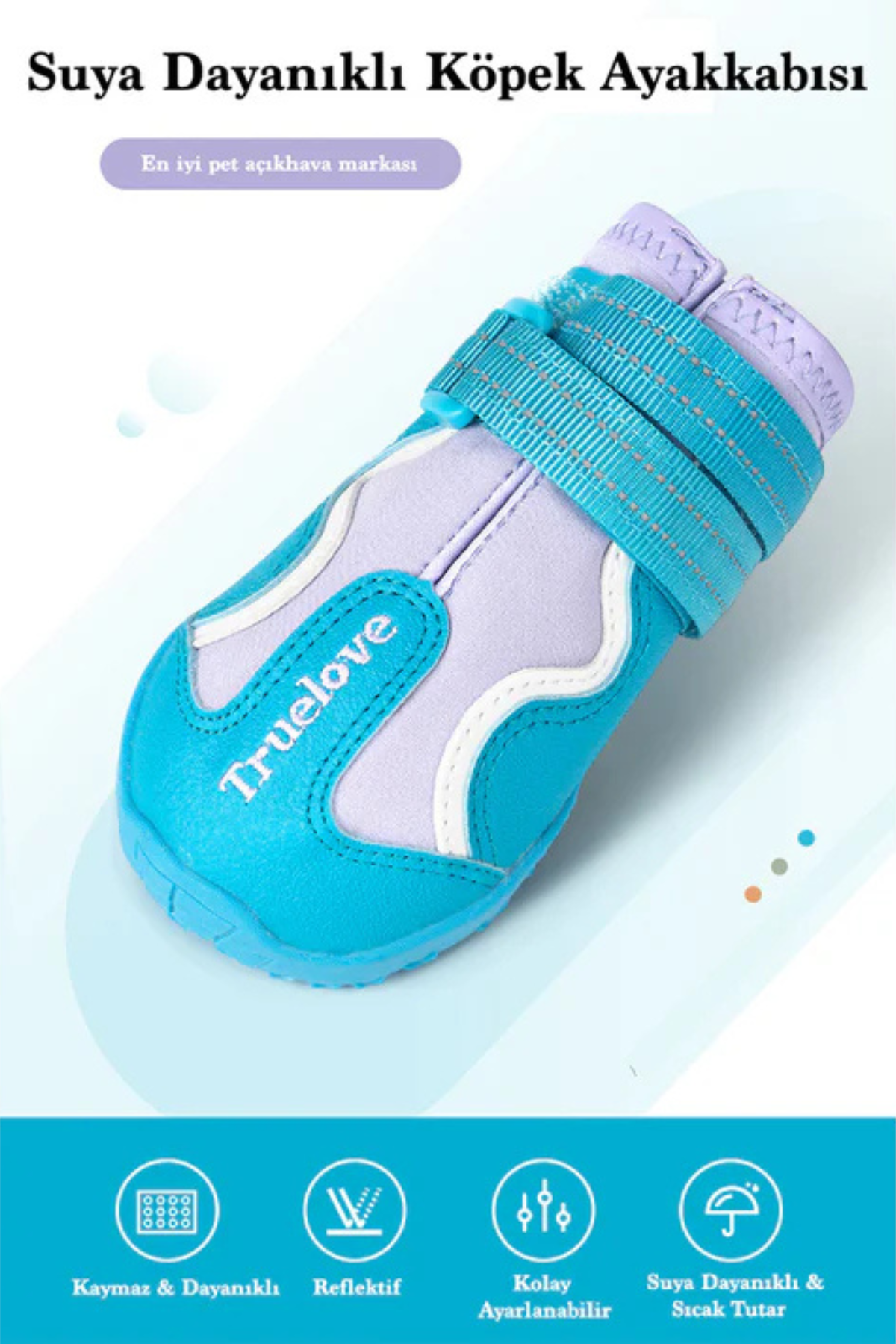 Truelove Köpek Ayakkabısı Mavi-Lila