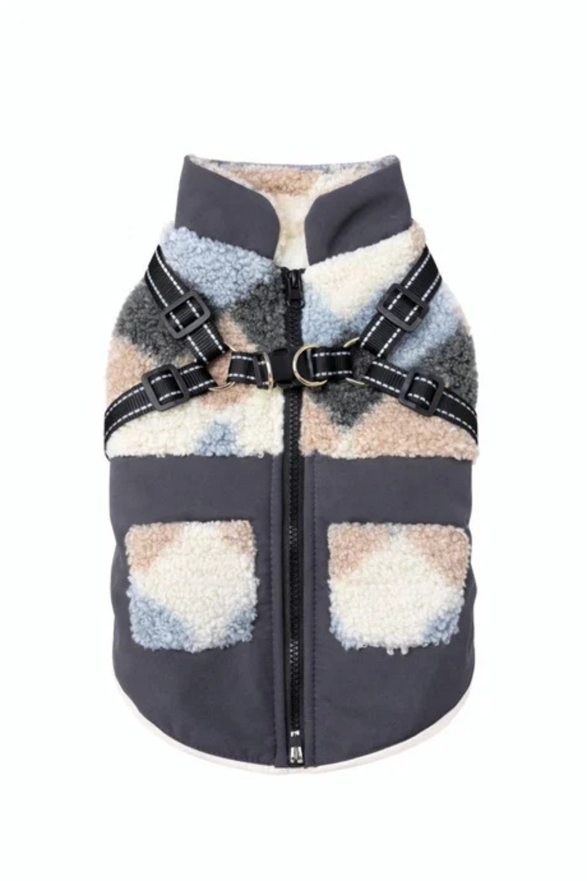 Dolcepets Tasmalı Polar Köpek Ceket Lacivert