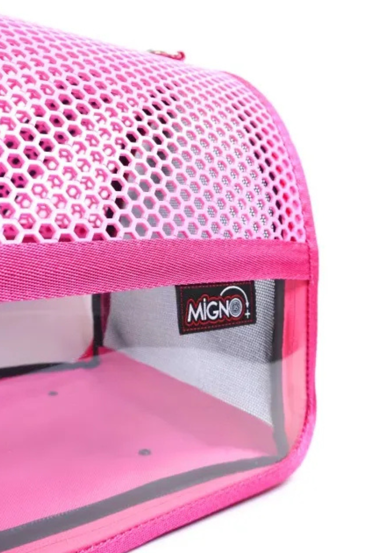 Migno Flybag Voyager Fileli-Şeffaf Model Kedi Köpek Taşıma Çantaları - Pembe