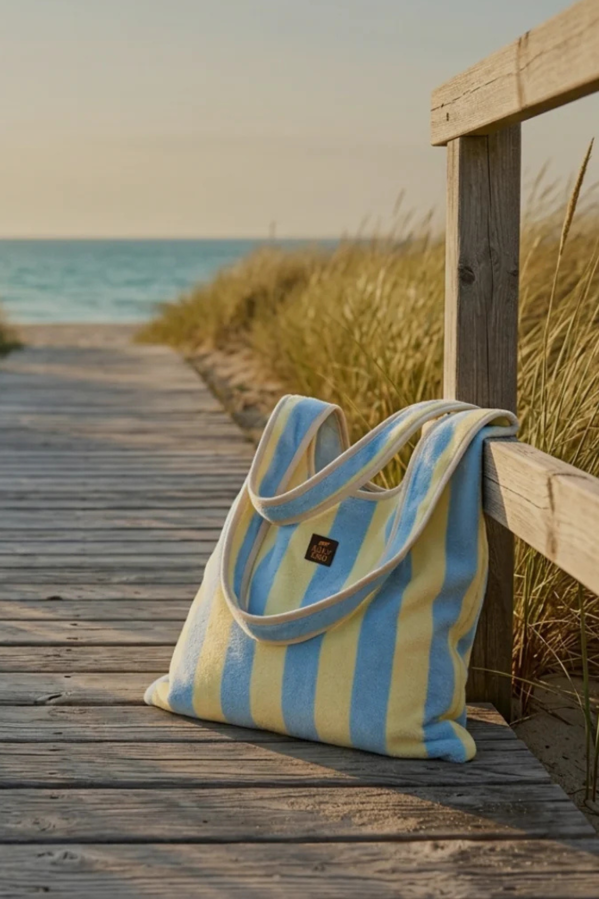 Asky&Erd Soft Rituals Daily Tote Çanta Butterscotch Stripe