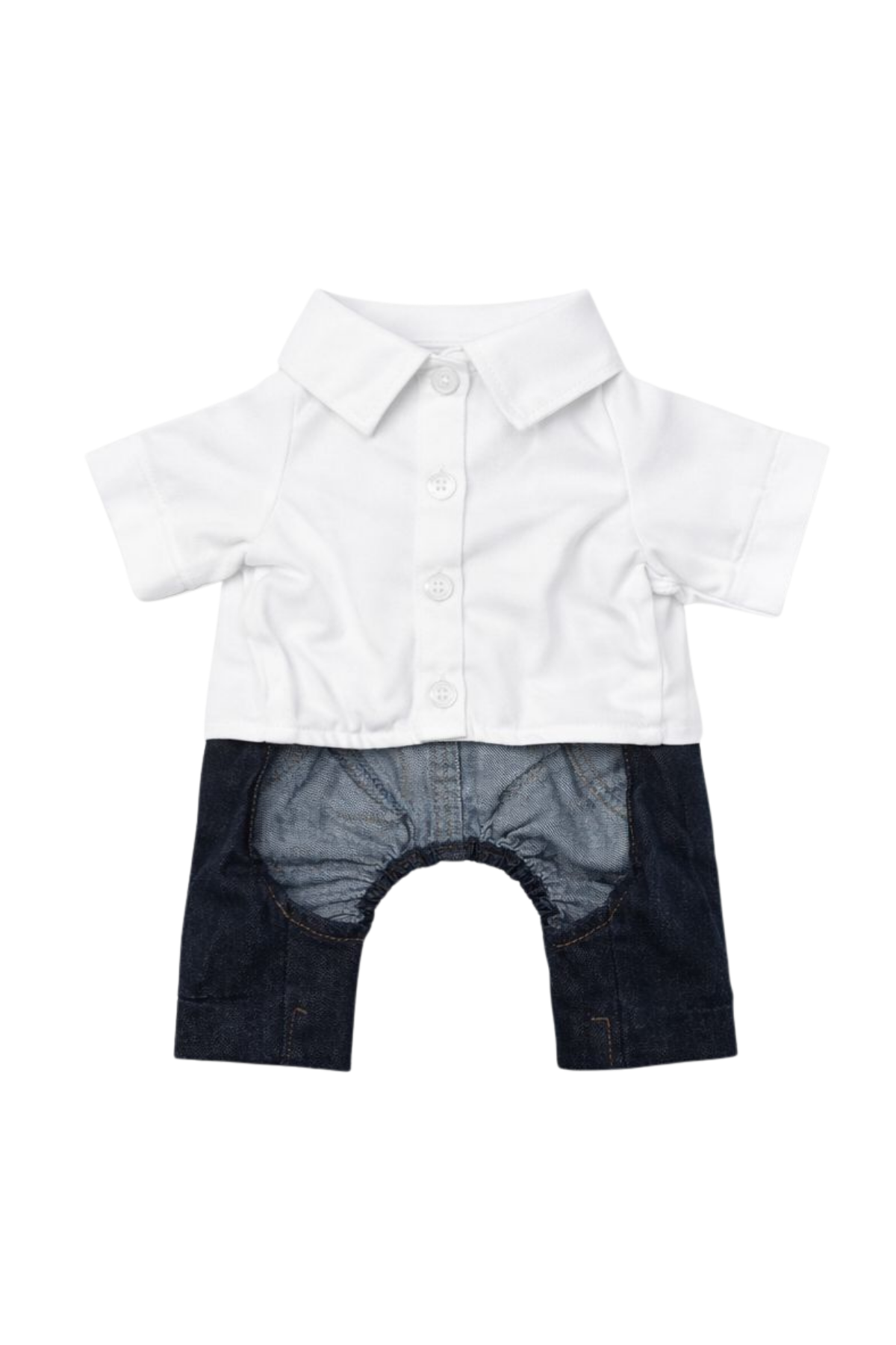 Ziggy Dog Beyaz Gömlek Jean Köpek Tulumu