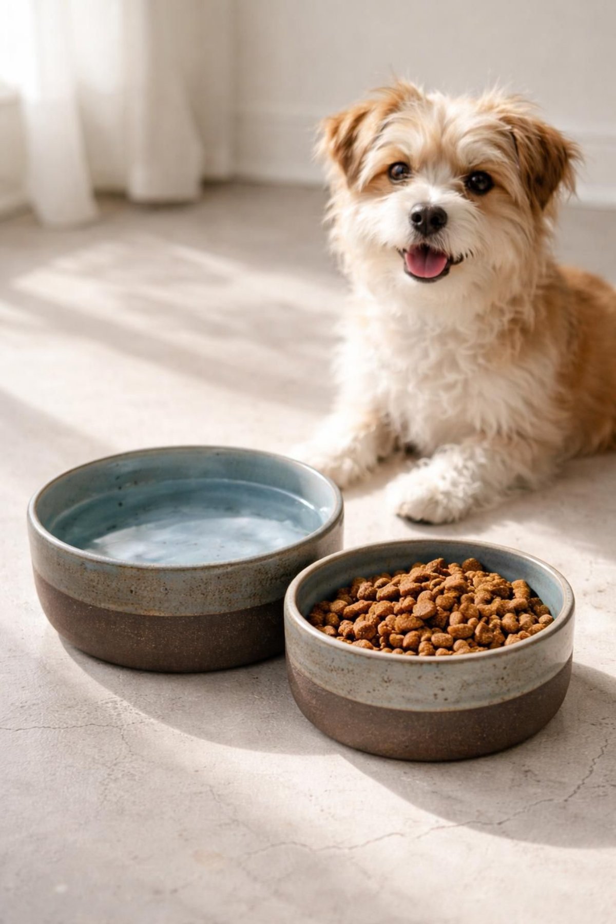 Feza Seramik Mama Kasesi Seti Siyah/Mavi (Küçük&Büyük)