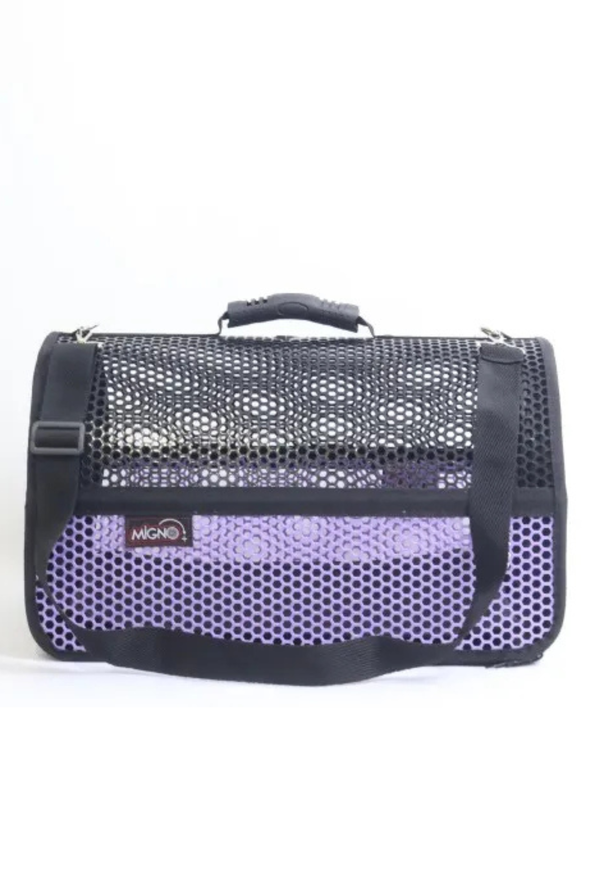 Migno Flybag Voyager Fileli Model Kedi Köpek Taşıma Çantaları - Siyah - Mor