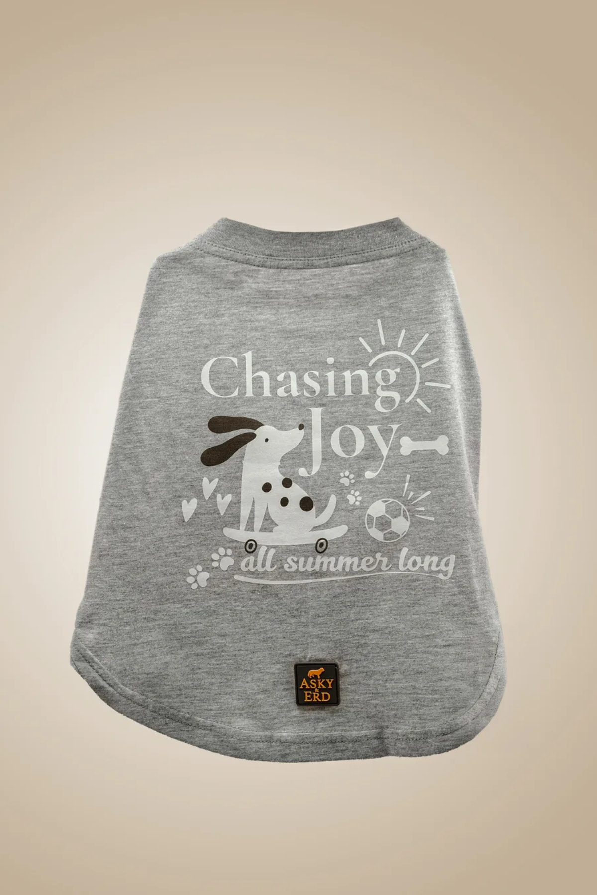 Asky&Erd Chasing Joy | Urban Grey Köpek Tişört