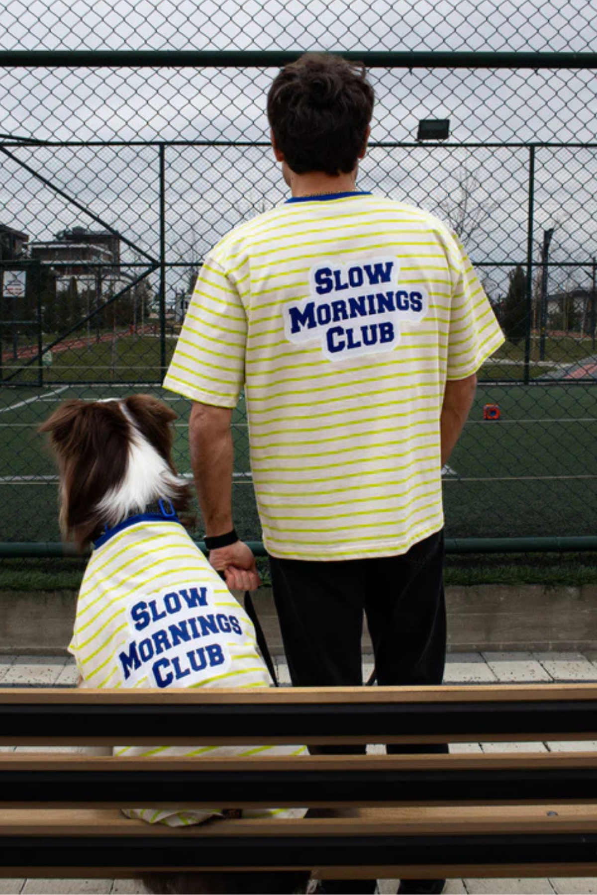 Asky&Erd AskyxHuman | Slow Mornings Club Stripe T-Shirt | Citrus Lime