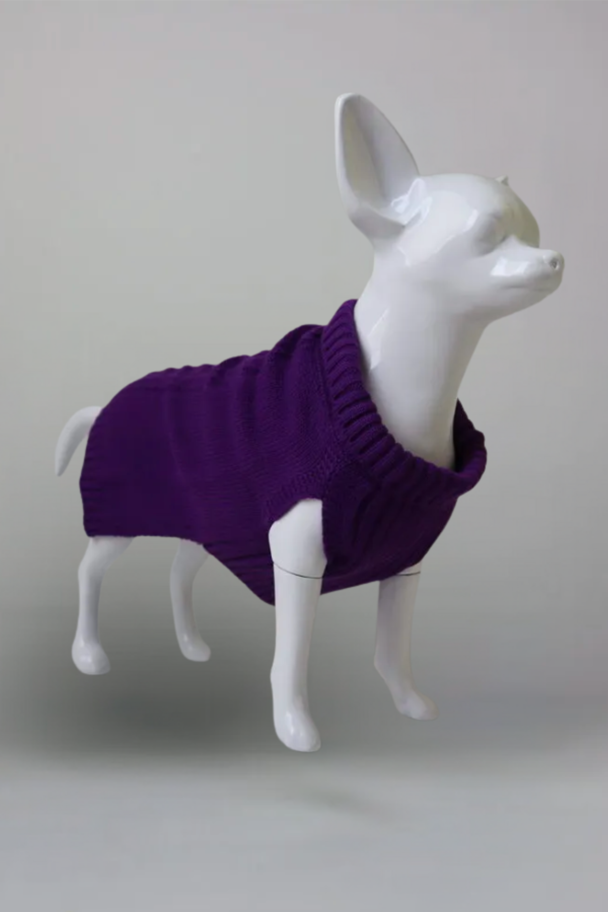 LouLou Örgü Triko Kazak Mor 