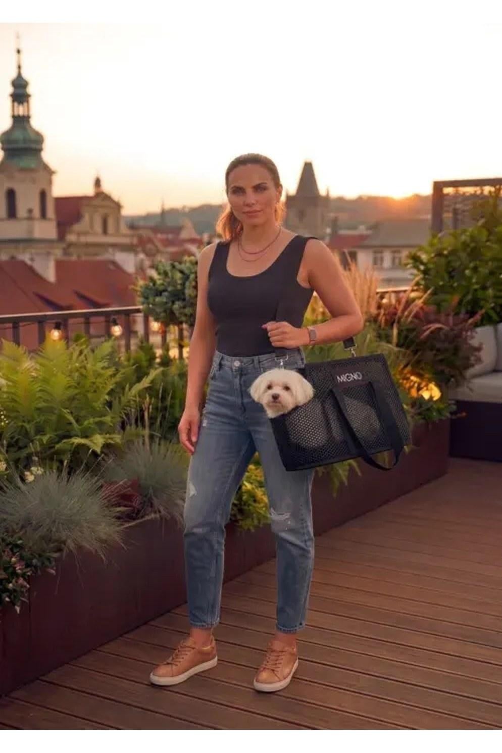 Migno Dönis Köpek Taşıma Çantası Siyah