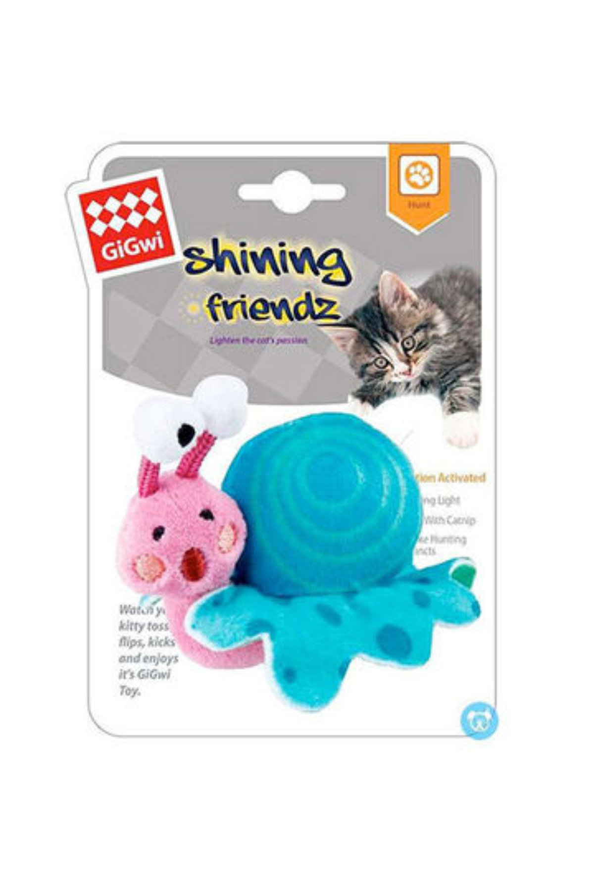 GiGwi Catnipli Işıklı Salyangoz Kedi Oyuncağı