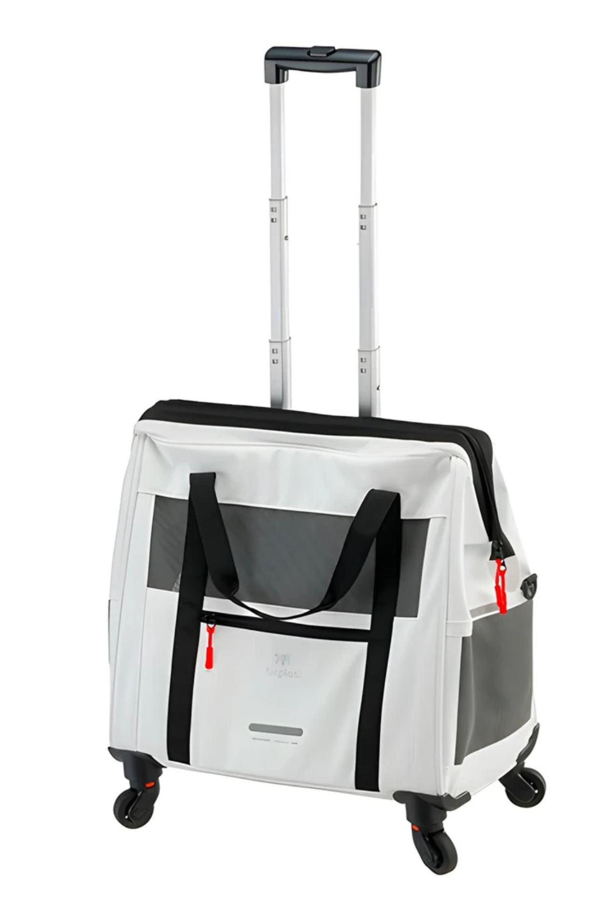 Ferplast Voyager 450 Tekerlekli Evcil Hayvan Taşıma Çantası Beyaz 46x26x48cm