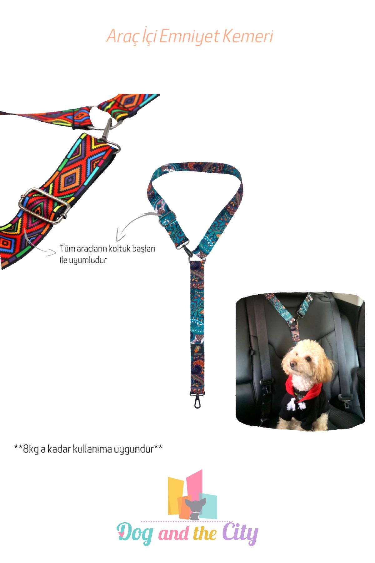 Etnik Köpek Kedi Araç Araba Emniyet Kemeri