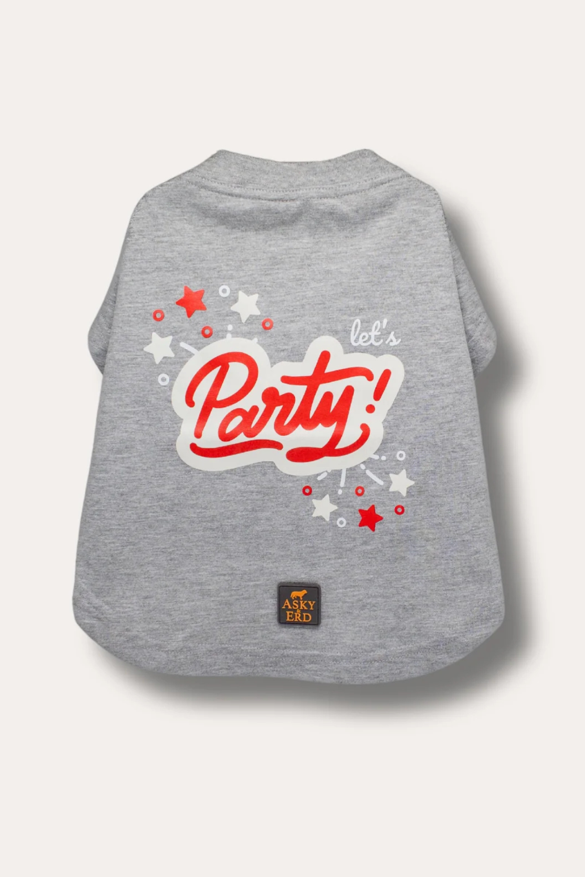 Asky&Erd Party Club Köpek T-Shirt Gri