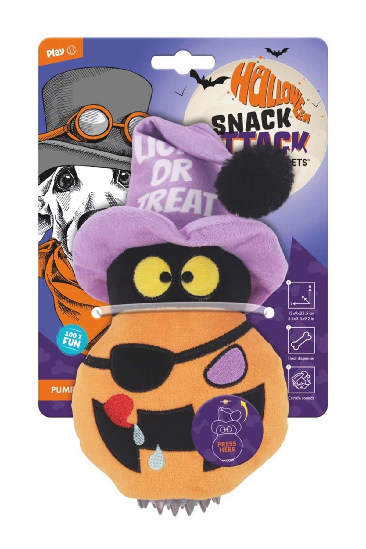 M-PETS HALLOWEEN PUMPKIN SNACK ATTACK KÖPEK OYUNCAĞI