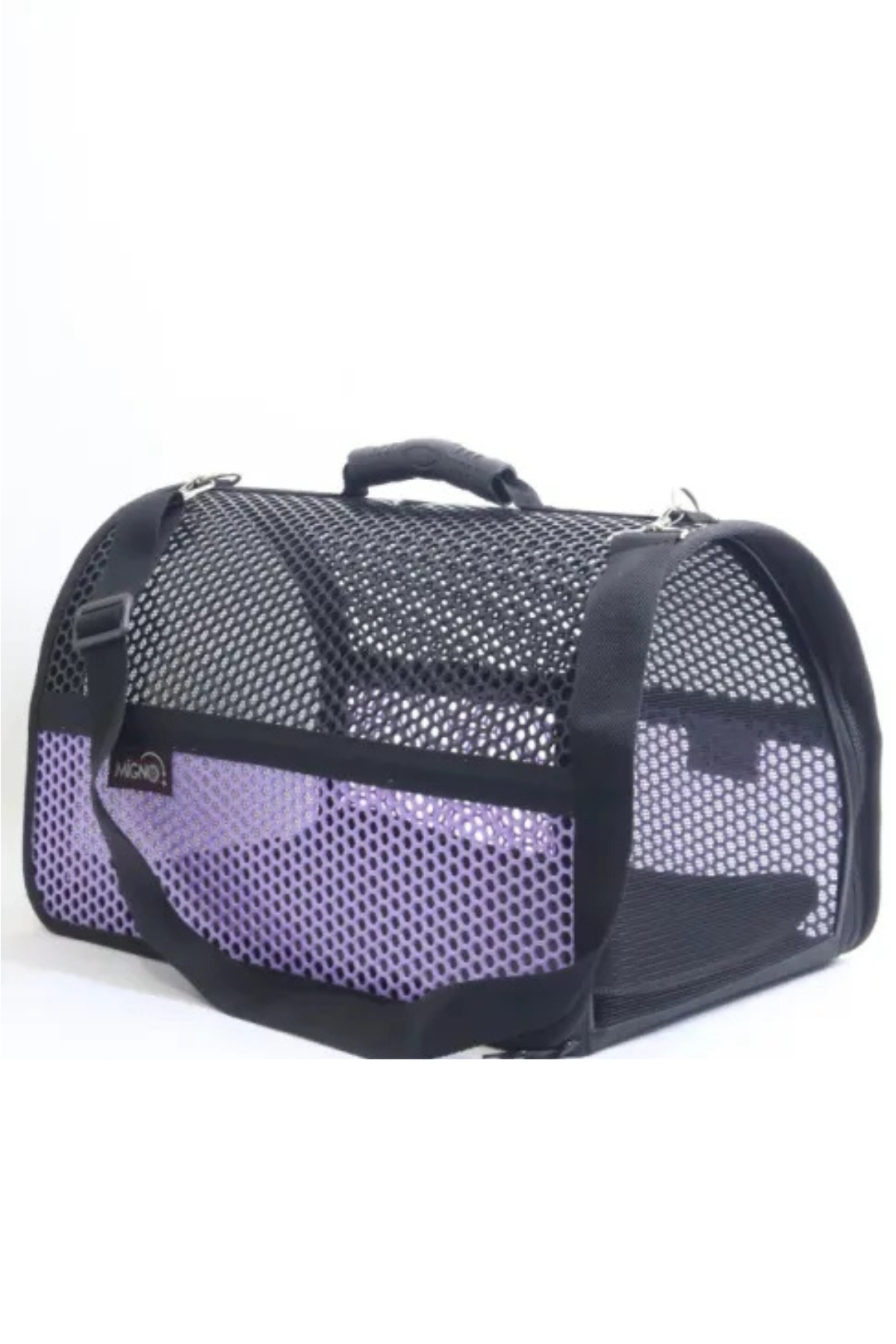 Migno Flybag Voyager Fileli Model Kedi Köpek Taşıma Çantaları - Siyah - Mor