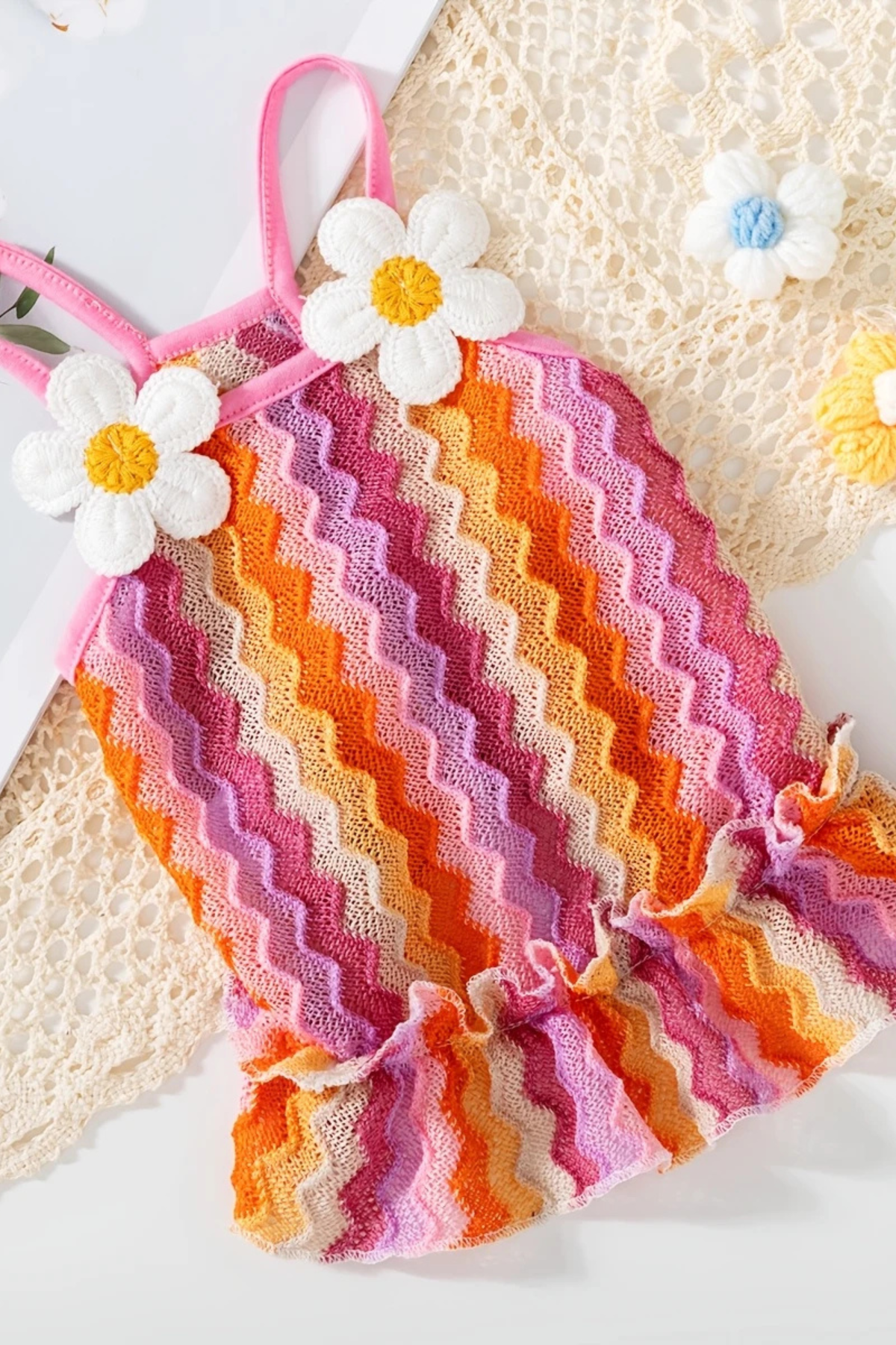 DolcePets Çizgili Papatya Elbise