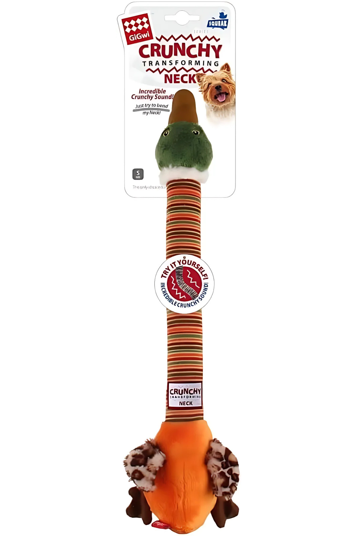 Gigwi Crunchy Sesli Ördek Peluş Kedi Köpek Oyuncağı 42 cm