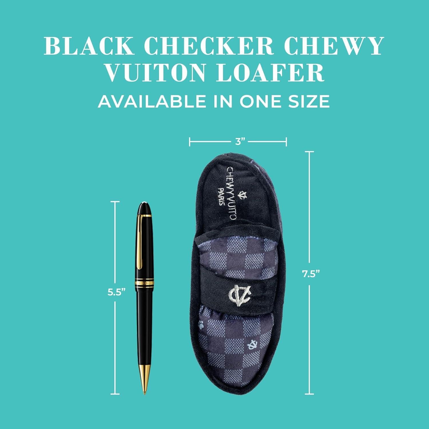 Haute Diggity Dog Black Checker Chewy Vuiton Loafer 
