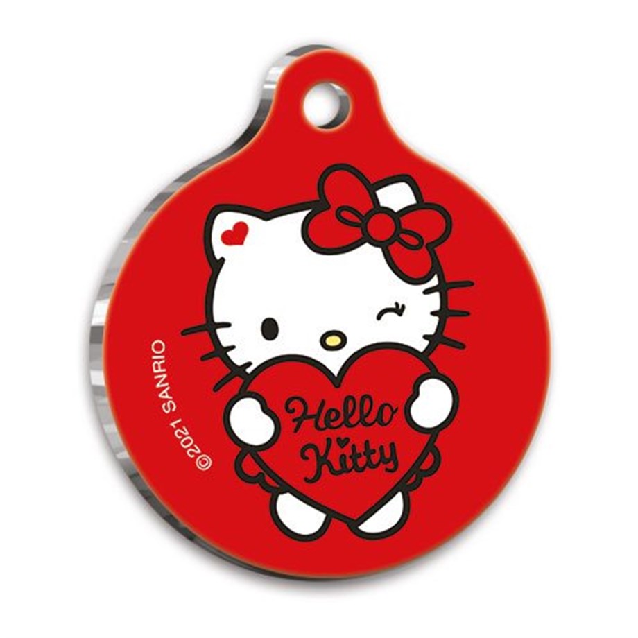 Hello Kitty Yuvarlak Kedi ve Köpek Künyesi