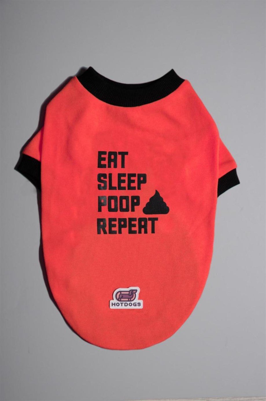 Hotdogs Eat Sleep Poop Repeat Pink Köpek T-Shirt