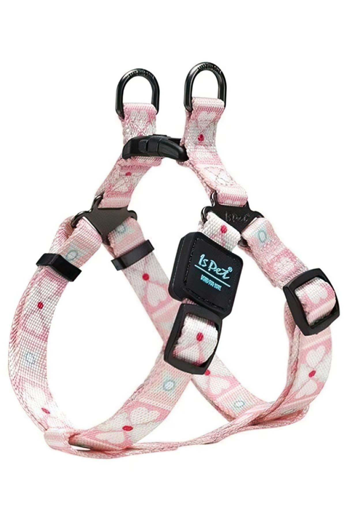 Ispet Pink Step in Köpek Göğüs Tasması