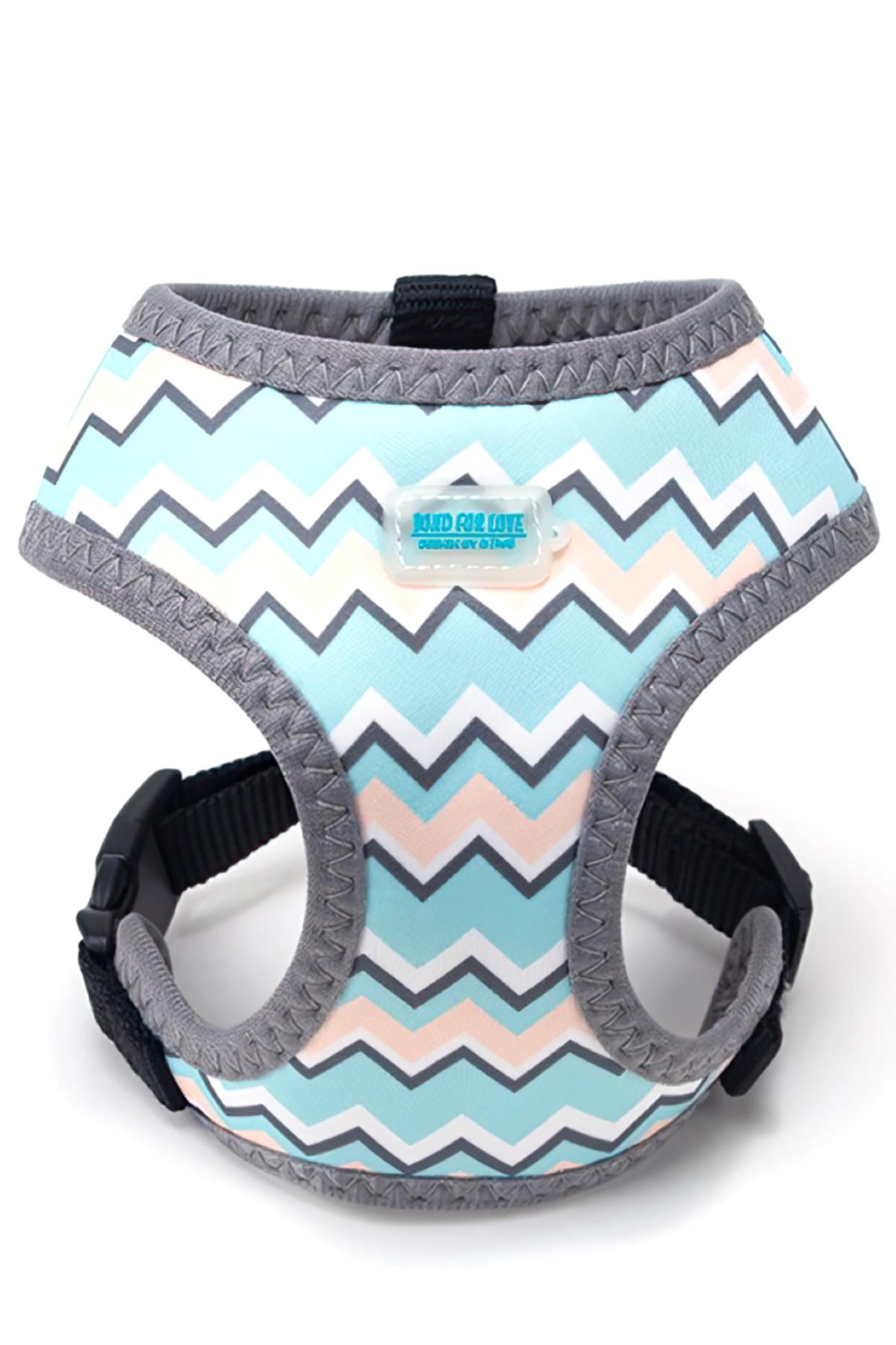 Ispet Wave Blue Airmesh Köpek Göğüs Tasması