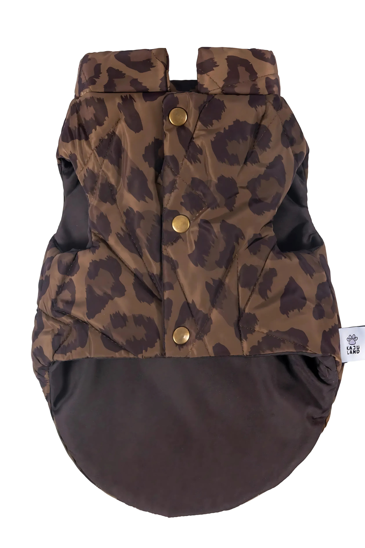 Kajuland Nomad Leopard Kapitone Yelek Kahverengi 