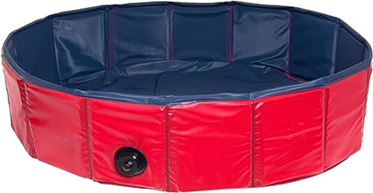 Karlie Köpek Havuzu 80cm Çap Mavi Kırmızı Small