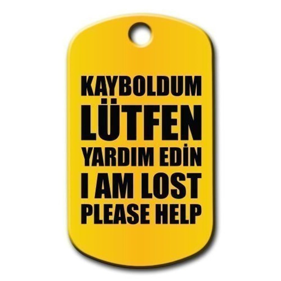 Kayboldum Lütfen Yardım Edin Kedi Köpek Künyesi
