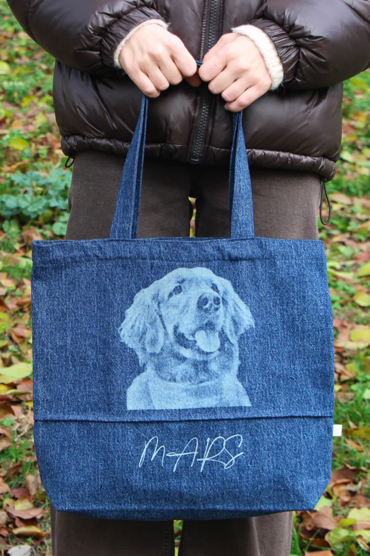 Kişiselleştirilmiş Denim Tote Bag - Fotoğraf