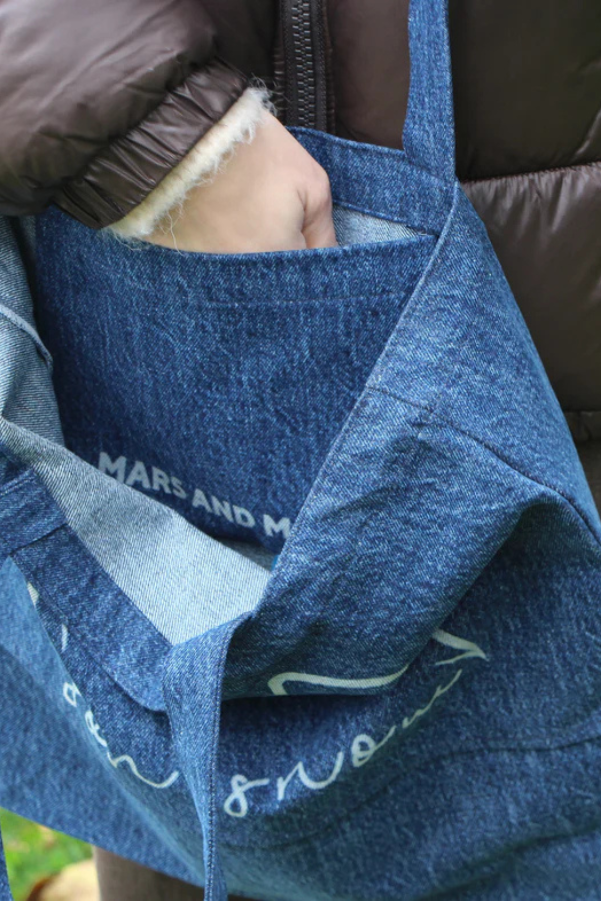 Kişiselleştirilmiş Denim Tote Bag - Fotoğraf