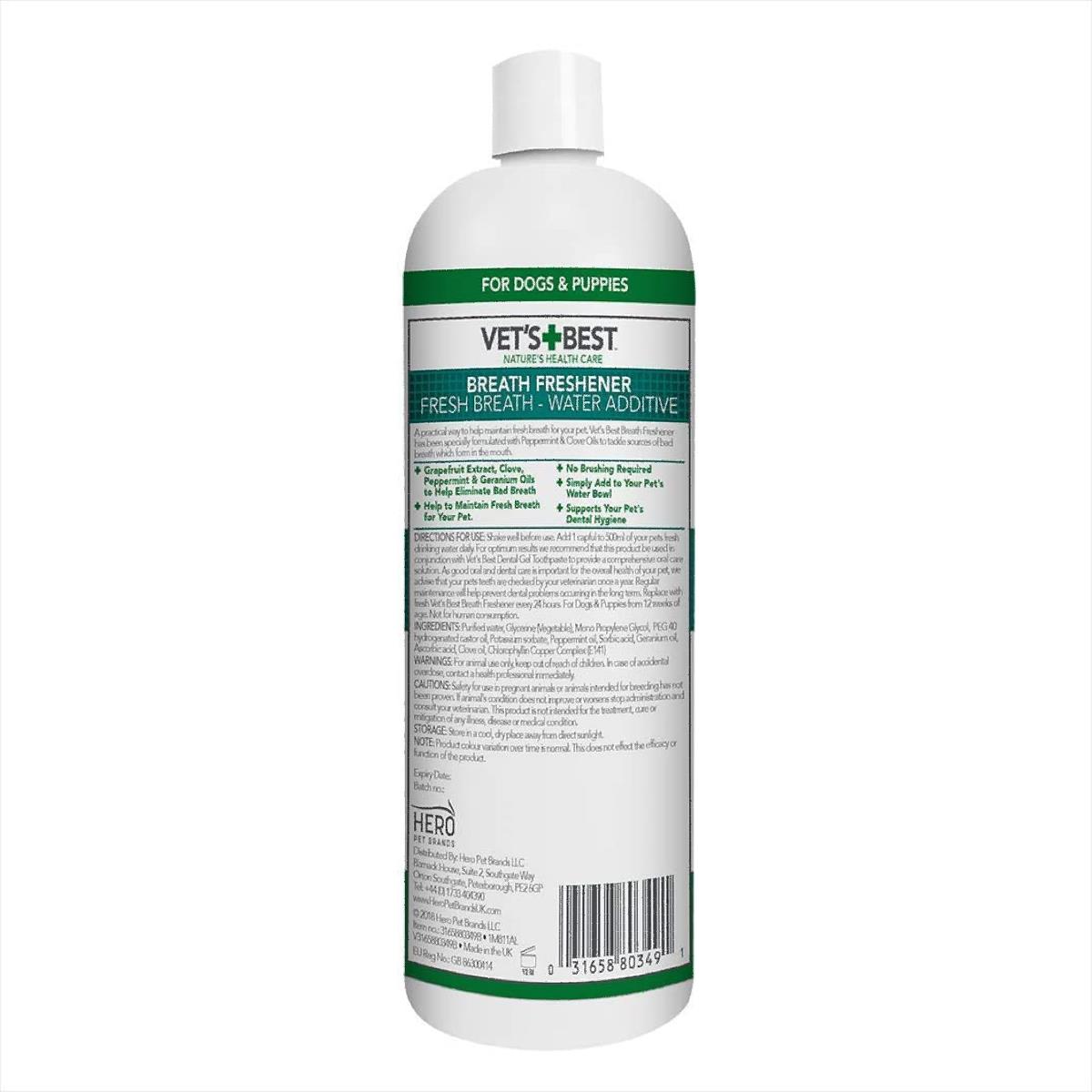 Vets Best Köpek Ağız Bakım Suyu - 500 ml