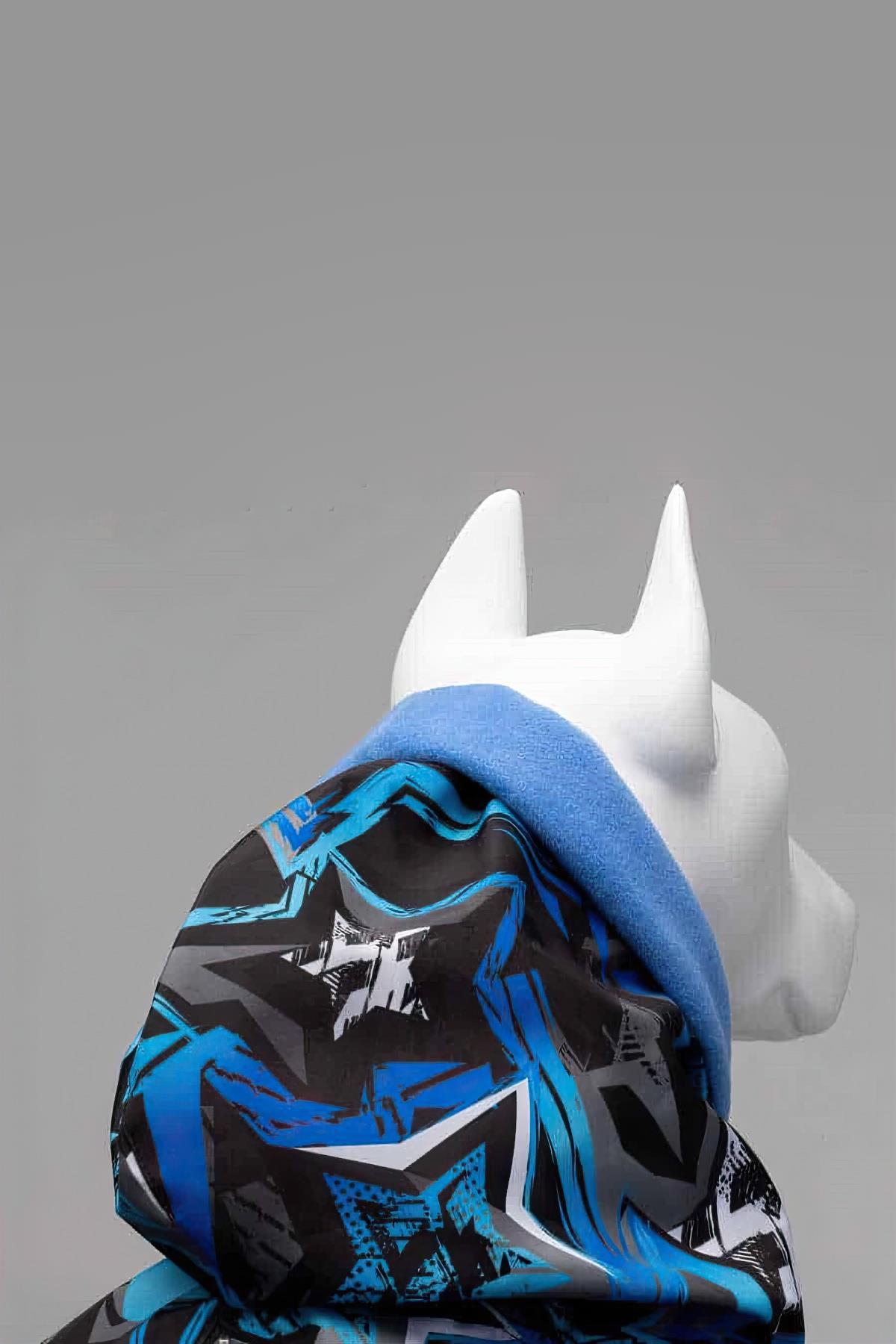 Lindodogs Blue Star İçi Polarlı Köpek Yağmurluğu