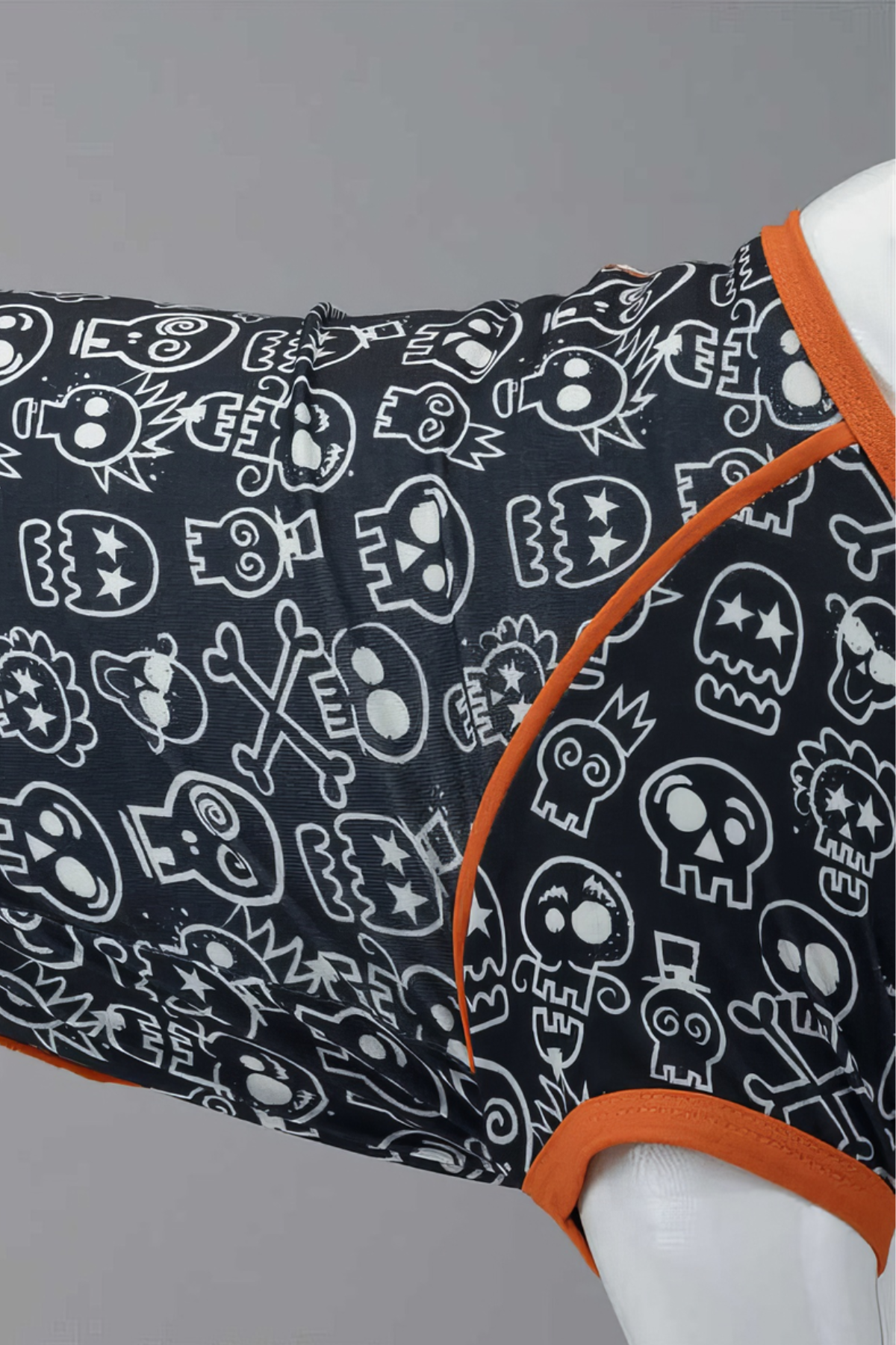 Lindodogs Funny Skull Küçük, Orta ve Büyük Irk Köpek Tshirt