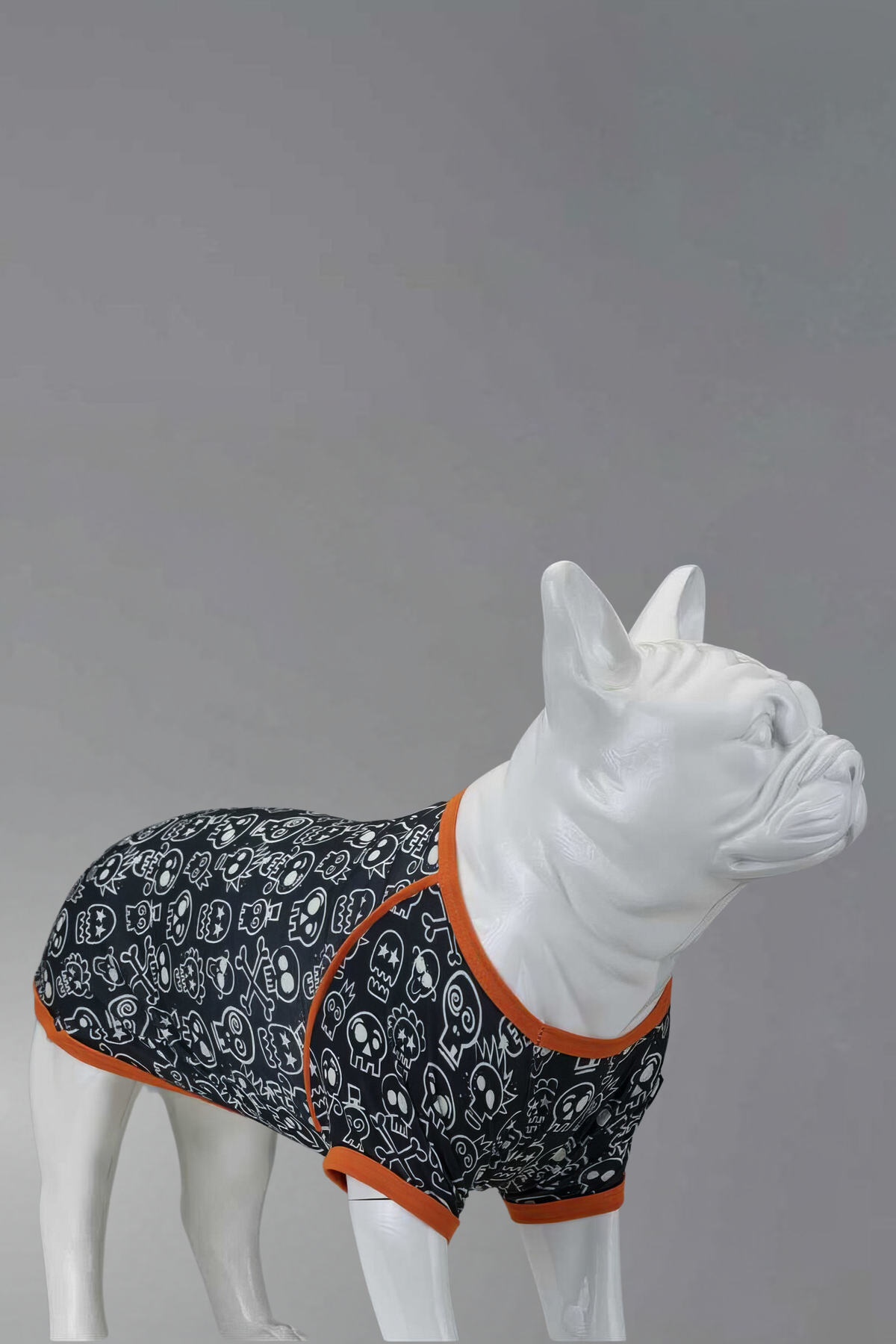 Lindodogs Funny Skull Küçük, Orta ve Büyük Irk Köpek Tshirt