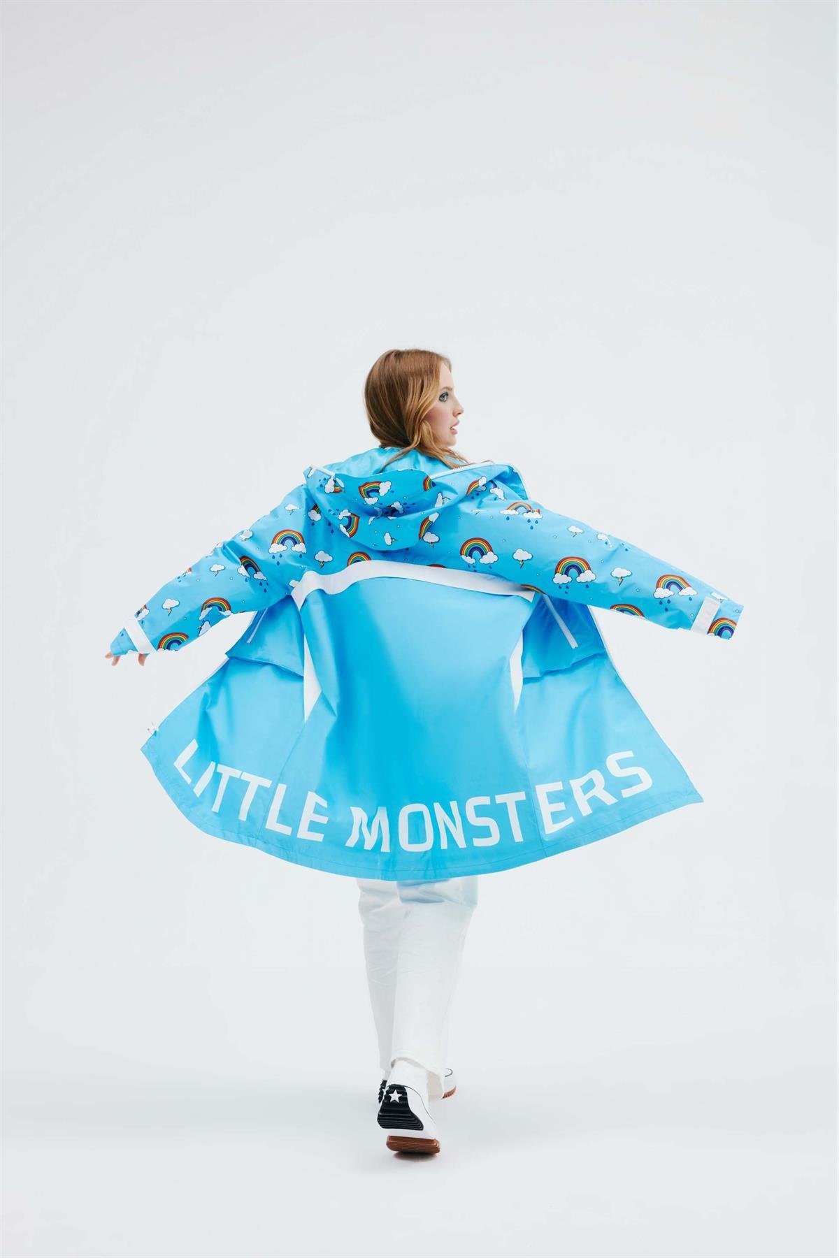 Little Monster Blue Rainbow Yağmurluk